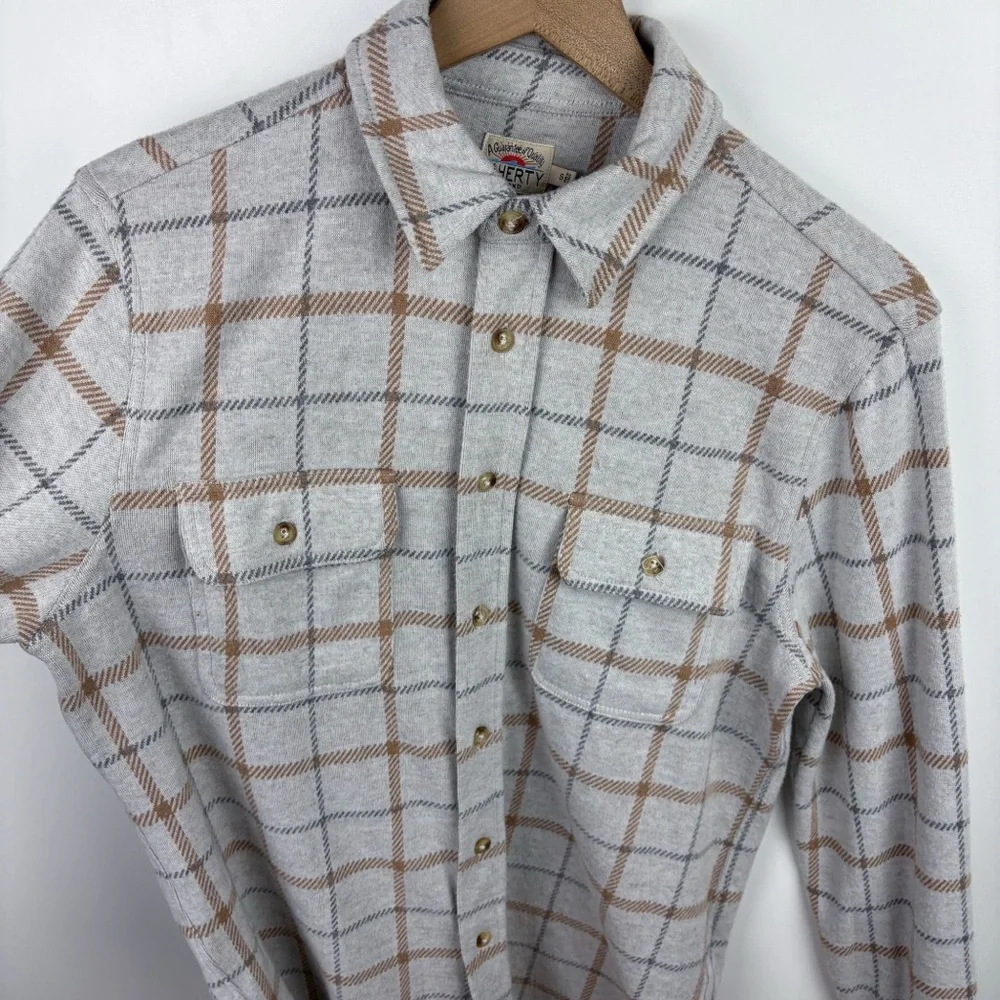 Faherty Legend Sweater Shirt Open Tundra Windowpane Plaid Flannel Small Mens - Picture 4 of 7